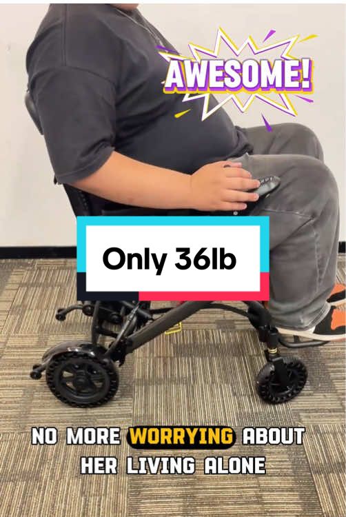 Super Lightweight electric wheelchair #verpal #electricwheelchair #powerwheelchair #wheelchairlife 