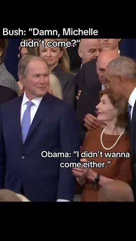 Unexpected friendship between Michelle and George. #funny #politics #obama #michelleobama #bush #usa🇺🇸 #inauguration2025 