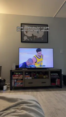 at least we dont have to fight for the tv!!! #sportsindustry #nbafinals #nbafinals2025 #sportscouple 