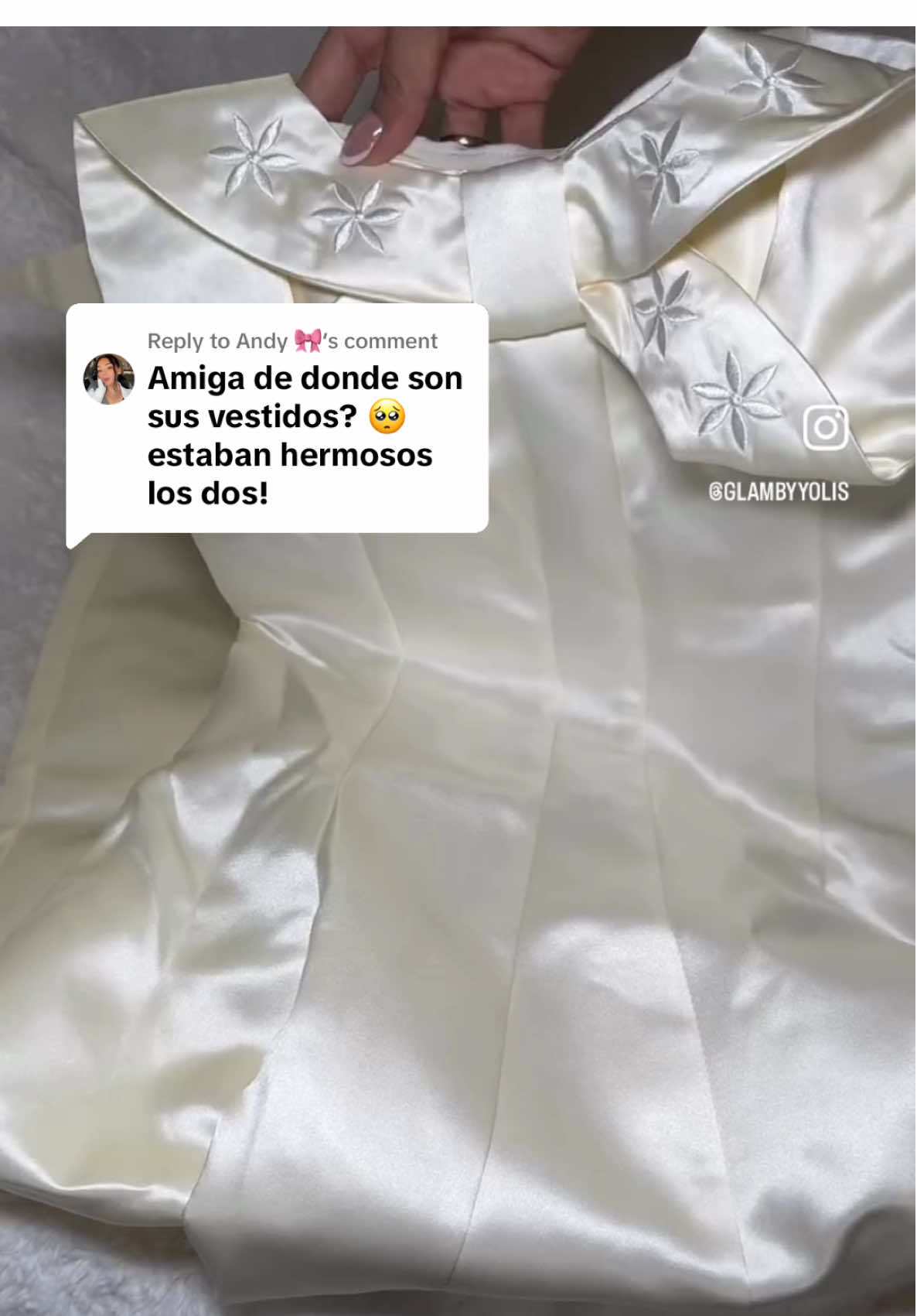 Replying to @Andy 🎀 nuestros vestidos 👗 eran de @Sierra Darien #vestidomama #mamadebautizo #bautizovestido #vestido 