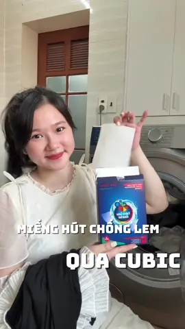 Miếng hút màu chống lem quần áo Qua Cubic #quacubic #mienghutmauquanao #mienghutmauquacubic #quanaotrang #xuhuong #bôngnguyễn 