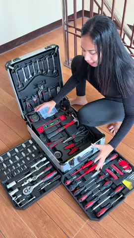 187 pcs professional toolset na ito boss! All in one! #Toolset #professionaltools #Tools #Motortools #Electriciantools #mechanicaltools #heavydutytools #Toolbox #wrenchset 