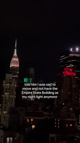said i’d miss the empire state building in my window… so he found me a tiny one 🥹🗽
