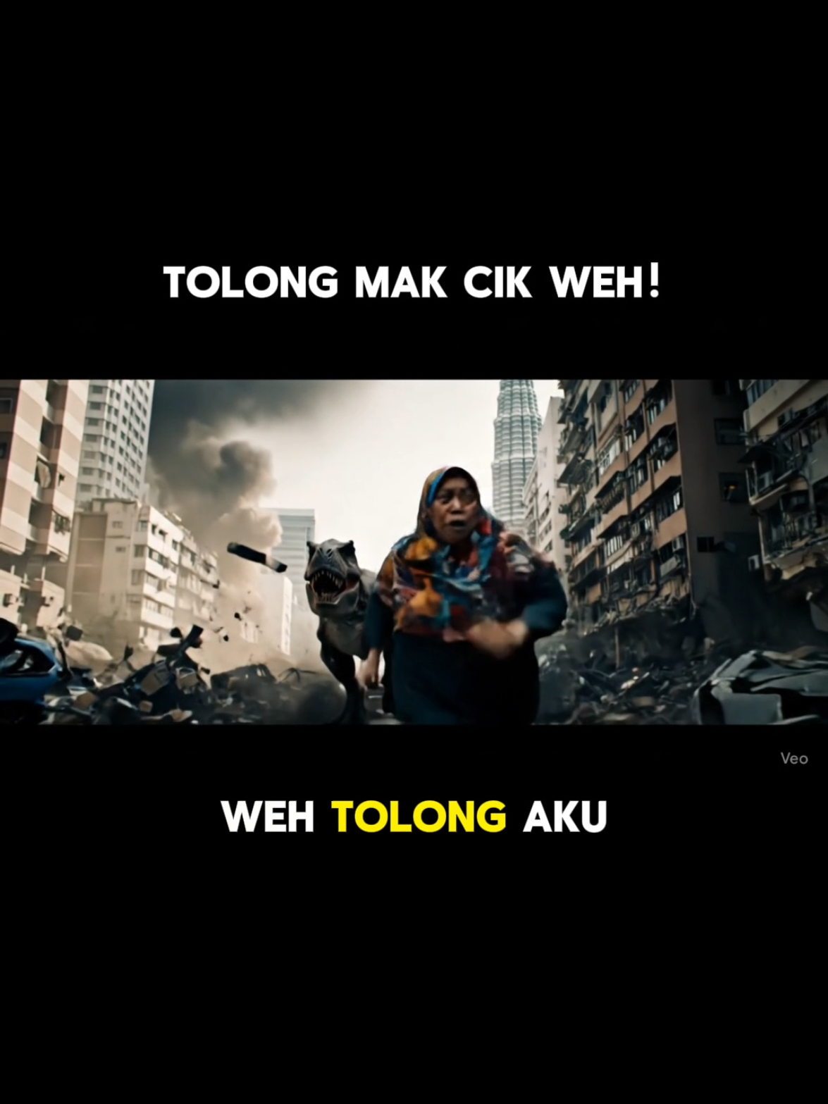 Tolong Makcik wehhh!🦖 #google #veo3 #chatgpt #ai #trending #viral #foryou #fyp 