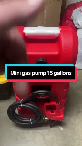 Check out this 15 gallon portable mini gas station pump . Has little wheels on it so you can move it around as well. Go hit the link and check it out. Take advantage of the discount deals. #gas #gasstation #gaspump #pump 