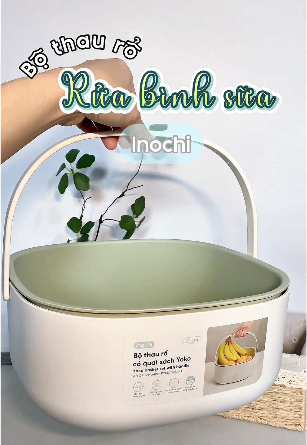 Lỡ va phải Inochi giờ tìm được quá trời món tiện lợi luôn. Mua bộ thau rổ này đem bình đi rửa k sợ chật chội nữa #thauruabinhsua#bothauronhuainochi#inochi#ruabinhsua#ruabinhsuachobe 