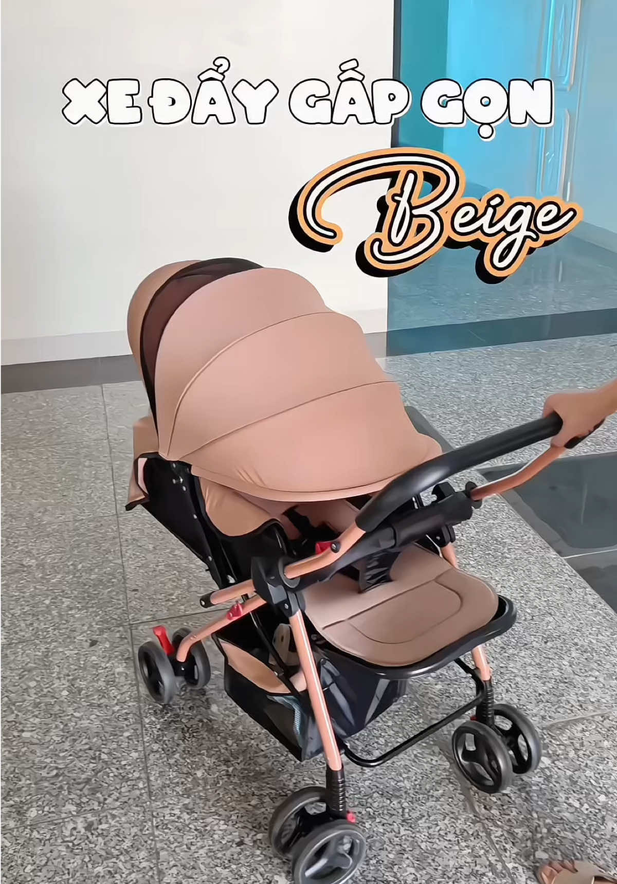 Xe đẩy chưa tới 1 củ khoai mà đủ các tiện ích luôn, mở ra gấp gọn nhanh chóng, ba mẹ mua liền đii nè #xedaygapgon #xeday #xedayembe #xedaychobe #beige #angelkiss 