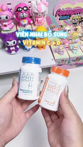 Viên nhai bổ sung Vitamin C + D #vitaminc #vitamind #reviewlamdep #lamdep #vitamin 