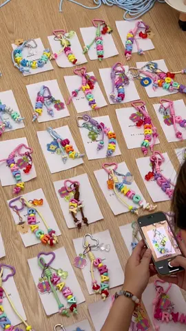 Customized name charms getting more orders🔥 #diycraft #diycharm #personalisedgifts #diyworkshop #fypシ゚ #bagkeychain #colorful #bagcharm #beadtok #charms #klworkshop #stringchains #smallbusinessowner 
