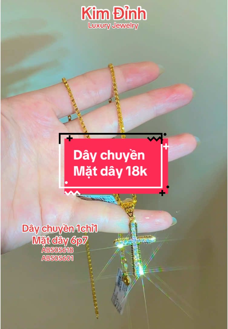 Dây chuyền 1chỉ1 Mặt dây 6p7  #cantho #kimdinhluxuryjewelry #tiệmvàngkimđỉnh 