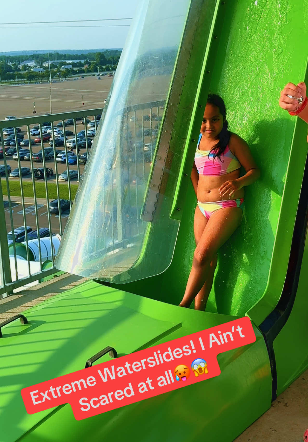 Extreme Water Slide! Overcoming Fear!#kingsisland #bodyslide #waterpark 