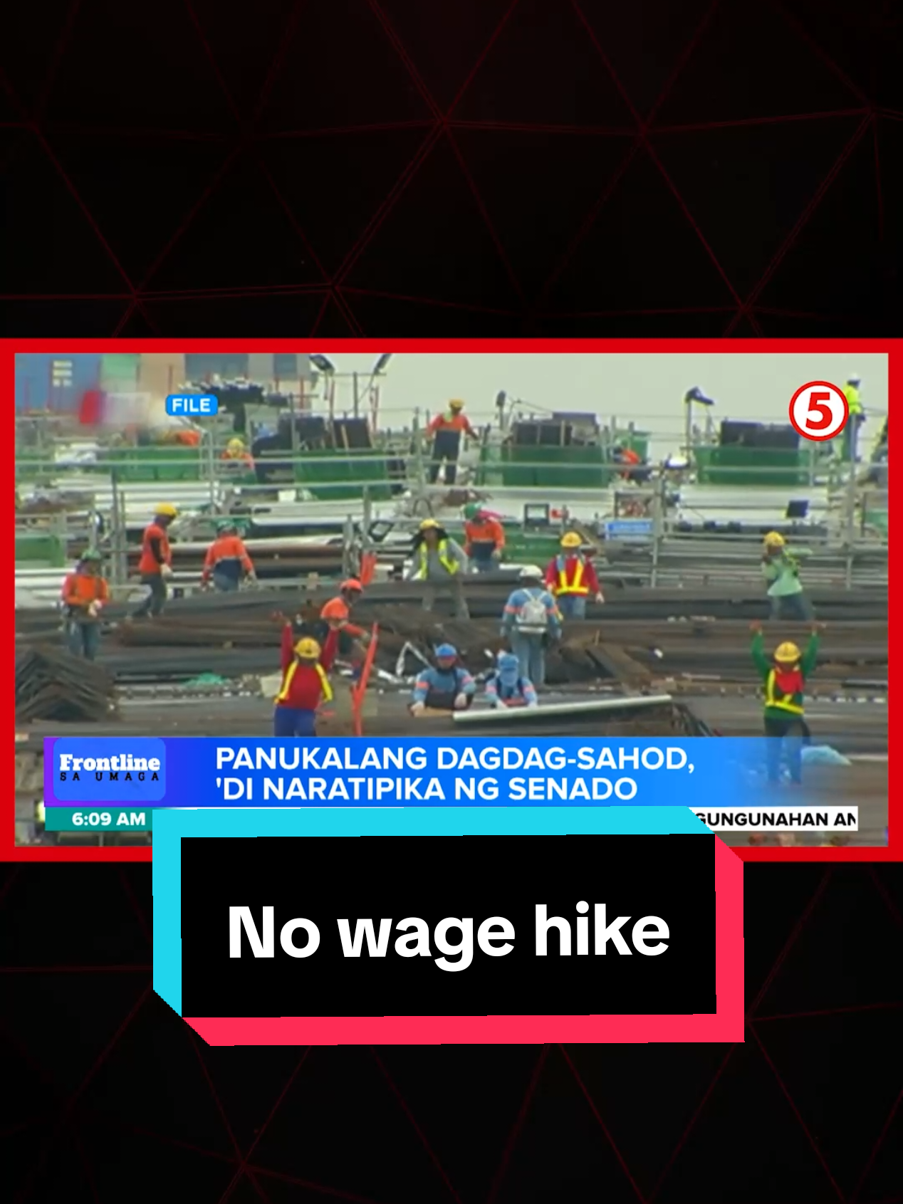 Bigong maratipika ng Senado ang panukalang dagdag-sahod bago tuluyang matapos ang 19th congress.