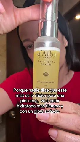 Porque nadie dice que esté mist es lo mejor para una piel seca, va a estar hidratada más tiempo con un glow sońado #dalbasprayserum #pielseca #pielhidratada #glowingskin 