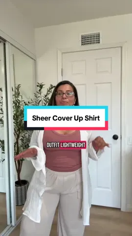 Sheer cover up shirt perfection for beach days & vacays 🏖️ Lightweight, breezy & effortlessly cute — the cover-up your summer wardrobe needs #coverup #sheercoverup #summerstyle #summeroutfit #tiktokshopsummerturnup #dealsforyoudays 