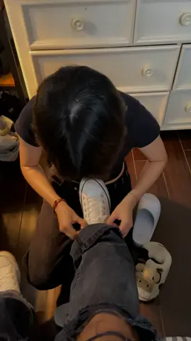 “Ill tie your shoes for you amor” #girlfriend #wlw 