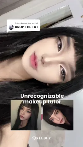 Membalas @arrrioi unrecognizable makeup tutorial #recreate #makeupinspo #recreatealook #makeuplook #unrecognizablemakeup #makeuptutorial #tutorial #douyin 