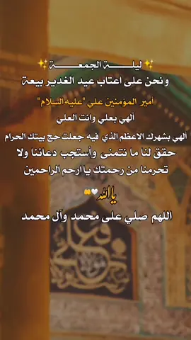 #ليلة_الجمعة #عيد_الغدير #اللهم_صل_على_محمد_وآل_محمد #اللهم_عجل_لوليك_الفرج #fyp #viral 