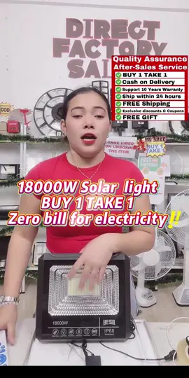 18000-watt solar lamp BUY 1 TAKE 1, ONLY 400+pesos,0 electricity bill, place an order directly in the live broadcast room#solarlights #solarceilinglight #solarpanel
