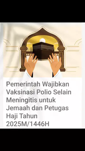 Jakarta, 16 April 2025 Menjelang pelaksanaan ibadah haji tahun 2025, Pemerintah Indonesia menegaskan kewajiban vaksinasi bagi seluruh jemaah dan petugas haji. Selain vaksin meningitis yang telah menjadi syarat wajib selama ini, mulai tahun ini juga diwajibkan vaksinasi polio. Kebijakan ini disampaikan oleh Kepala Pusat Kesehatan Haji Kementerian Kesehatan RI, Liliek Marhaendro Susilo, dalam kegiatan Bimbingan Teknis Terintegrasi Tenaga Panitia Penyelenggara Ibadah Haji (PPIH) Arab Saudi Tahun 2024M/1446H di Asrama Haji Pondok Gede, Jakarta (16/4). “Kewajiban vaksinasi polio bagi para jemaah dan petugas haji mengikuti ketentuan Kementerian Kesehatan Arab Saudi yang dikeluarkan Maret 2025 bagi para pelaku perjalanan dari Indonesia. Aturan itu ditujukan bagi negara yang pernah mengalami kasus Polio selama satu tahun terakhir,” jelas Liliek. Menindaklanjuti aturan tersebut, Direktur Imunisasi Kementerian Kesehatan, Prima Yosephine, menyampaikan bahwa pemerintah telah menyiapkan vaksin Poliomyelitis bagi seluruh jemaah haji reguler dan petugas haji. Adapun untuk jemaah umrah dan jemaah haji khusus, vaksinasi dilakukan secara mandiri. Jenis vaksin yang digunakan adalah Inactivated Poliovirus Vaccine (IPV) sejumlah 1 dosis, dan diberikan paling lambat 2 hingga 4 minggu sebelum keberangkatan ke Arab Saudi. Vaksin IPV ini dapat diberikan bersamaan dengan vaksin lain seperti vaksin meningitis meningokokus, influenza, maupun COVID-19. Poliomyelitis (polio) merupakan penyakit menular yang disebabkan oleh virus polio dan menyerang sistem saraf. Dalam beberapa kasus, infeksi dapat menyebabkan kelumpuhan bahkan kematian dalam waktu singkat. Polio dapat menyerang siapa saja, tanpa memandang usia. Hingga saat ini belum ditemukan obat untuk penyakit ini, dan vaksinasi merupakan cara paling efektif untuk mencegah penularannya. Berita ini disiarkan oleh Biro Komunikasi dan Informasi Publik, Kementerian Kesehatan RI. Untuk informasi lebih lanjut, dapat menghubungi Halo Kemenkes melalui hotline 1500-567, SMS 081281562620, atau email kontak@kemkes.go.id. (DH/SK) Kepala Biro Komunikasi dan Informasi Publik Aji Muhawarman, ST, MKM