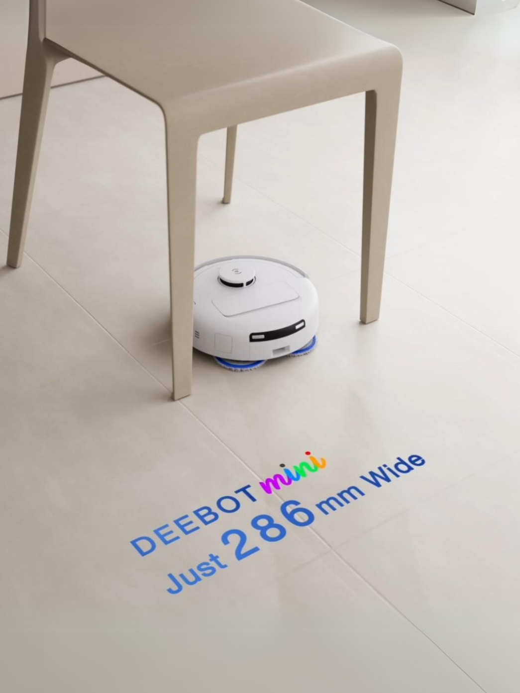 Linea sottile, raggiungi ovunque. 😎☄‌ Scopri DEEBOT mini — larghezza di soli 286 mm, scorre agile negli spazi stretti. Gli altri si fermano. Questo conquista. » #ECOVACS #DEEBOT #DEEBOTmini #ScegliLaTuaAtmosfera #PiccoloMaPotente #LaStazioneOMNIPiùPiccola #NonGiudicareDalleDimensioni
