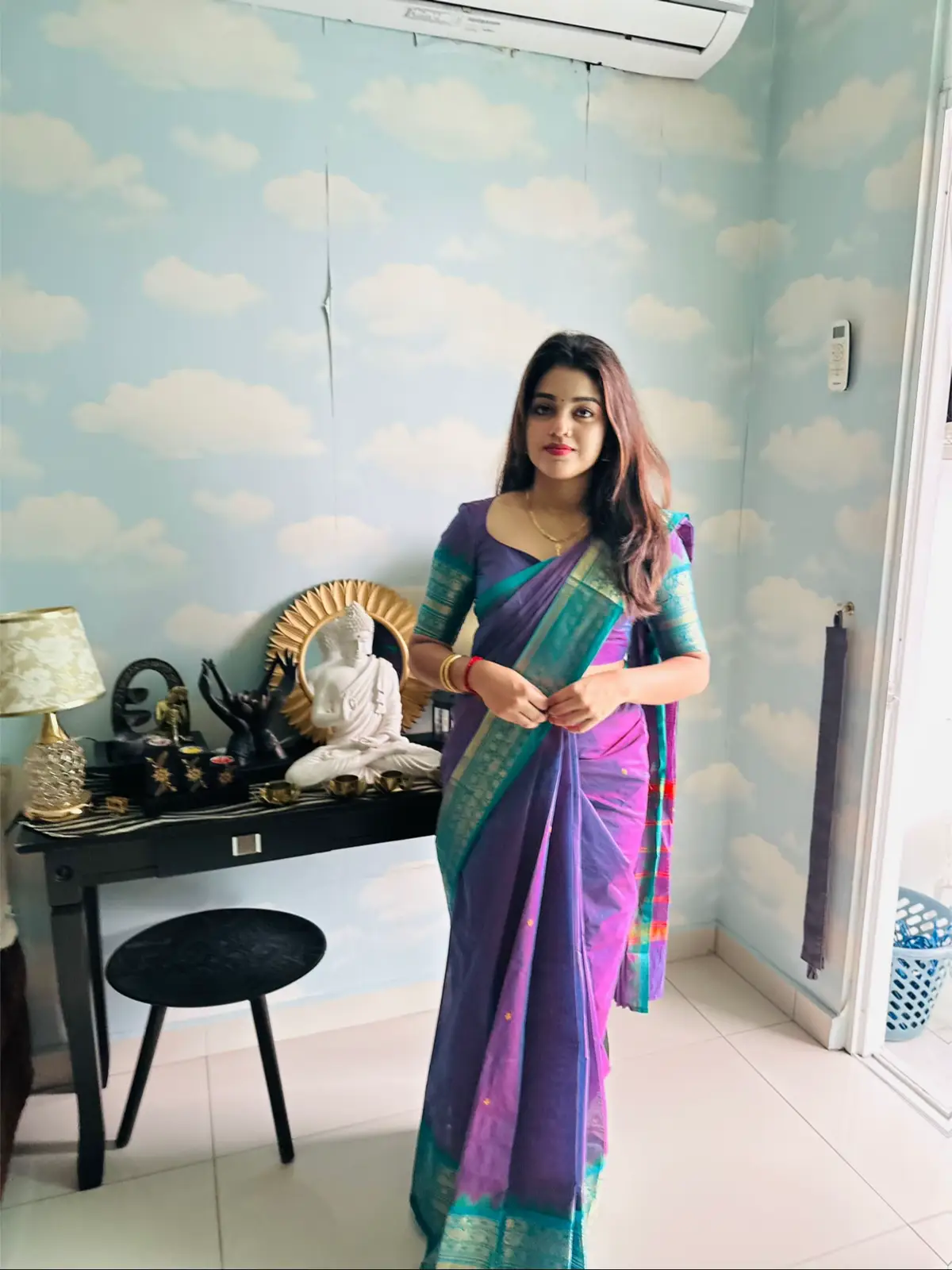 KANCHI COTTON 💜#fypシ #onemillionviews #yashboutiquepenang #100000k #SAREE #fyppppppppppppppppppppppp 