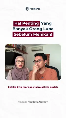 SHARE INI KE CALON PASANGAN KAMU ATAU TEMAN-TEMAN KAMU ‼️ Sudahkah Roomates mempersiapkan hal berikut sebelum menikah?  kira-kira apalagi nih yang perlu disiapin sebelum menikah, yang kira-kira banyak orang melupakan? 🤔 Source: Youtube Hira Lutfi Journey @hirachdr @Lutfi Muzzaki  #fyp #konseling #keluargasehat 