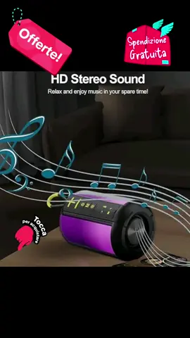 SiPRO SS-21B Cassa B|uetooth Portatile Luminoso, Altoparlante Bluetooth Wireless BT5.3 con 19 Modalità di Luce Subwoofer 3600mAh Accoppiamento Stereo Doppio, Radio FM, TF, USB, AUX per Feste, Casa, Esterno, Viaggi #cassa #portatile #bluetooth #musica #musically #cassabluetooth 