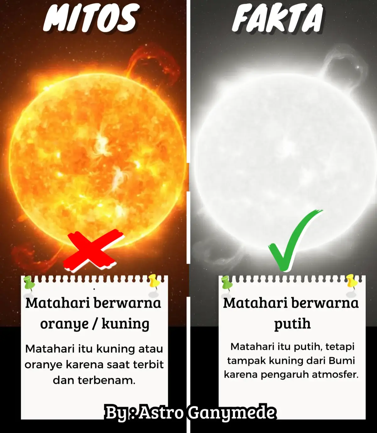 berbagi ilmu 😊 #foryoupage #matahari #warnamatahari #mitosataufakta #Astronomy #astrophile #fyp 
