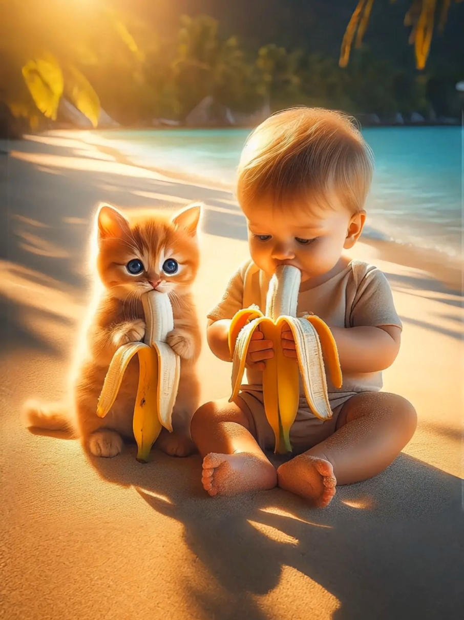 A Baby and His Hero Kitten #catstory #animation #MeowMongs 