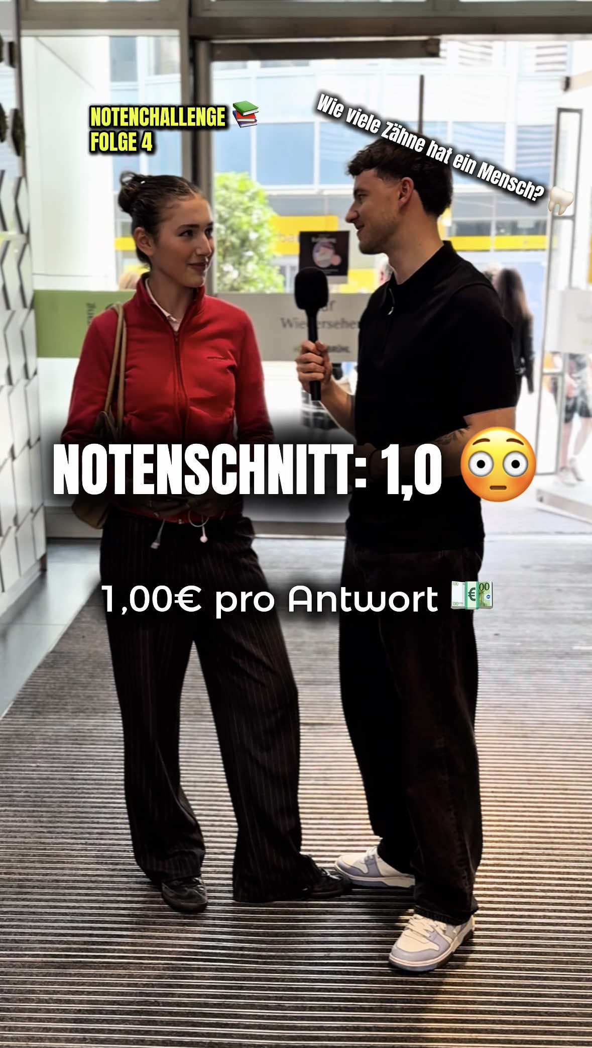 Sie hatte einen 1,0 Schnitt und beantwortet ALLES richtig! 🤯📚 #straßenumfrage #quiz #mitdenjungz 