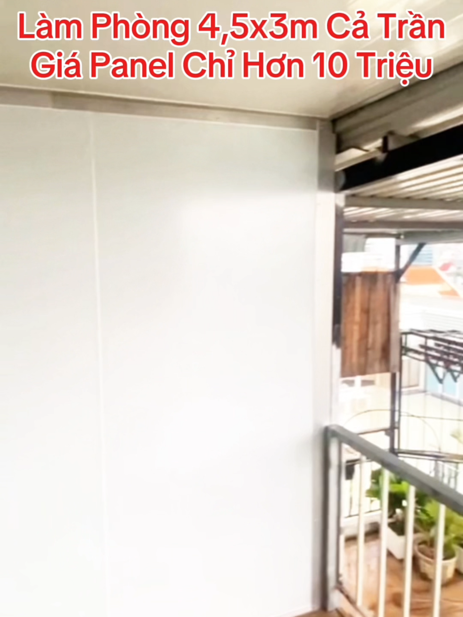 Làm Phòng 4,5x3m Cả Trần Giá Panel Chỉ Hơn 10 Triệu #phongpanel #vachngan #paneleps #thicongpanel #baogia #cachnhietthinhphat