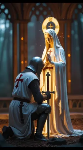 🛡️ Un Templier à genoux devant la Vierge Marie… Un moment de foi, de lumière et de silence. Entre loyauté et spiritualité, l’âme du chevalier rencontre le divin. ✨ 👉 Que symbolise ce geste pour toi ? Dis-le en commentaire ! #templier  #viergemarie  #Foi #templarknight #virginmary  #faith  #medievalart  #christianity  #spirituality #Epic  #Sacred  #Historical  #catholictok #religiousart  #holyspirit #christiantok 