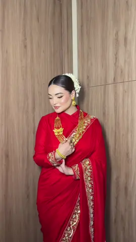 “She’s glowing like a goddess. No filter needed.” @Noor Boutiquenp  @Sital shrestha  #glambyprasta #bridalmakeupartist #fypviralシ #makeupnepal #goviral #trendingsong #foryoupage #makeupnepaltiktok #newaribride #foryou #fyp #partyglam #trending #nepalibrides #gowithtrend #nepalibride 