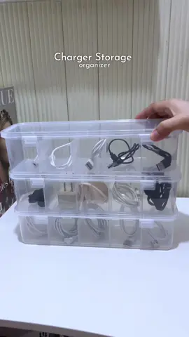Mabilis ko na mahanap yung charger ko dahil sa Storage box organizer na to 🌸 #chargerorganizer #cablestorage #cableorganizer 