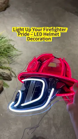 Light Up Your Firefighter Pride - LED Helmet Decoration💫 #firefighters #firefighter #neonled #neonsign #firefighters  #firedepartment#tiktokshopsummerturnup #spotlightfinds#FathersDay#firstresponder