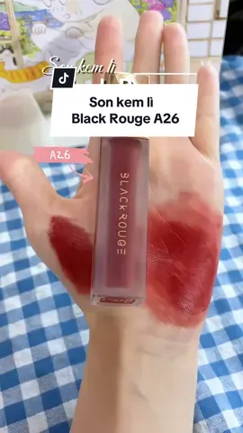 Swatch son kem lì Black Rouge màu A26 đỏ đất choco cực tôn da, mặt mộc đánh lên xinh lắm nhé #hynthichreview #blackrouge #son #kbeauty #makeup #swatchson #reviewlamdep #foryou 