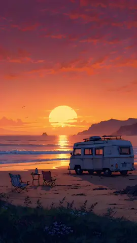 No WiFi, just nature and connection 🚫📶✨ #sunsetvibes #naturelovers #roadtrip #chillvibes #aiart #tiktoktravel #travelmore #beachviews #aiartwork #livewallpaper #peaceful #aestheticvideo 