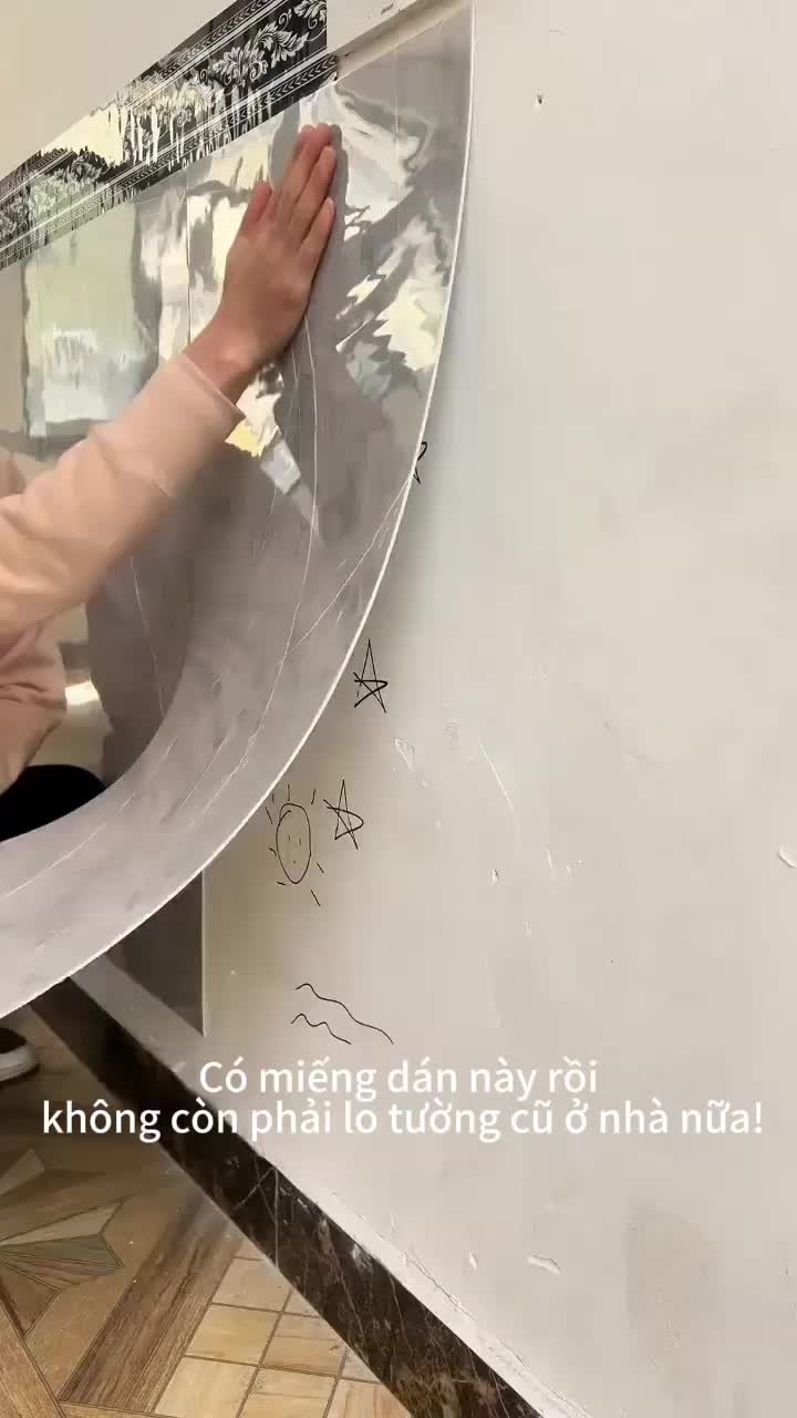 30*60cm Miếng dán gạch giả đá cẩm thạch tự dán – Chống nước, chống mốc, dán tường và sàn 