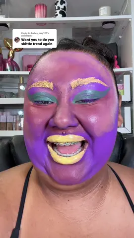 Replying to @Bailey_may123  SKITTLES CHOOSES MY MAKEUP 🤩❤️🧡💛💚🩵💜 @skittles  - #makeup #makeupchallenge #challenge #funny #comedy 