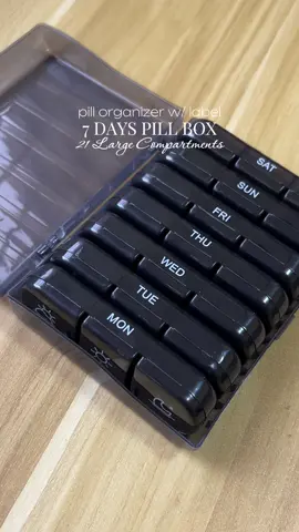 Stay on Track with Your Health! This 7-Day Pill Box Organizer has 21 compartments for sorting your morning, afternoon and evening supplements for the entire week. 💯✅ #PillOrganizer #WeeklyPillBox #MedicationReminder #HealthRoutine #DailyWellness #PillCase #MedicineOrganizer #7DayPillBox #WellnessTools #StayOrganized #HealthcareEssentials #Organizer