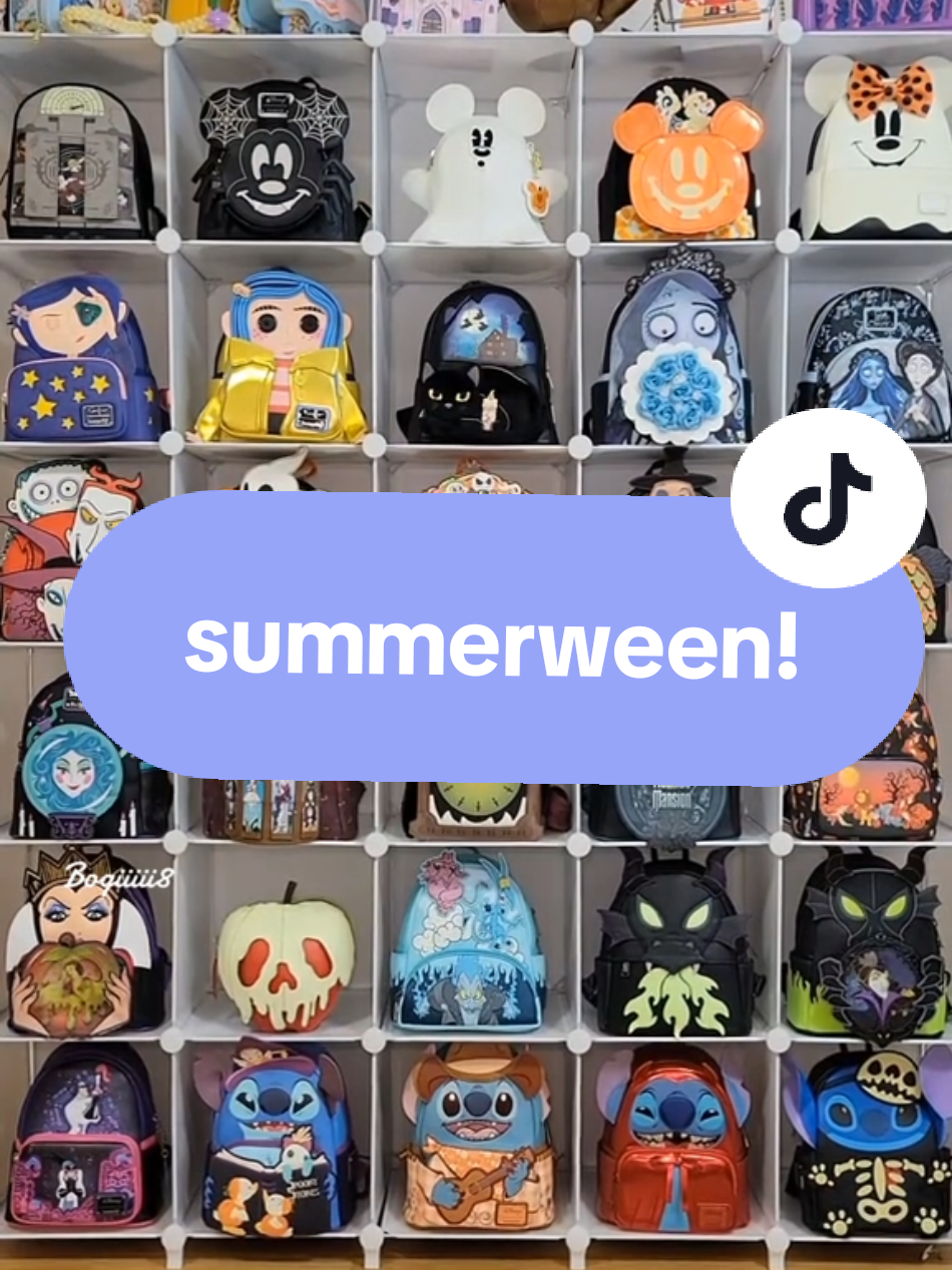 so i didn't actually switch out my loungefly wall (this is from last summer/fall) but I had to use this sound! and since I'm moving this fall i won't be able to do a halloween loungefly wall 😭 so this makes up for it.... a little. which one is your fave? #summerween #halloweenloungefly #loungeflywall #loungeflydisplay  #loungeflyhalloween #disneyhalloweentime ##disneyhalloween  #coralineloungefly ##hocuspocusloungefly #spidermickey  #ghostmickey  #maleficentdragon #nightmarebeforechristmasloungefly  #loungeflyminibackpacks #loungeflycheck #loungeflycollectors #loungeflycollection 