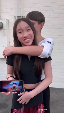 We tried not to smile my dancer partner looks alike 😛 #knockknock #squidgame #squidgamedoll #squidgame3 #dancecouple #dancepartner #reaganto #fypシ #fyp #fypシ゚viral 