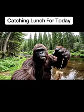 Bigfoot catching lunch 