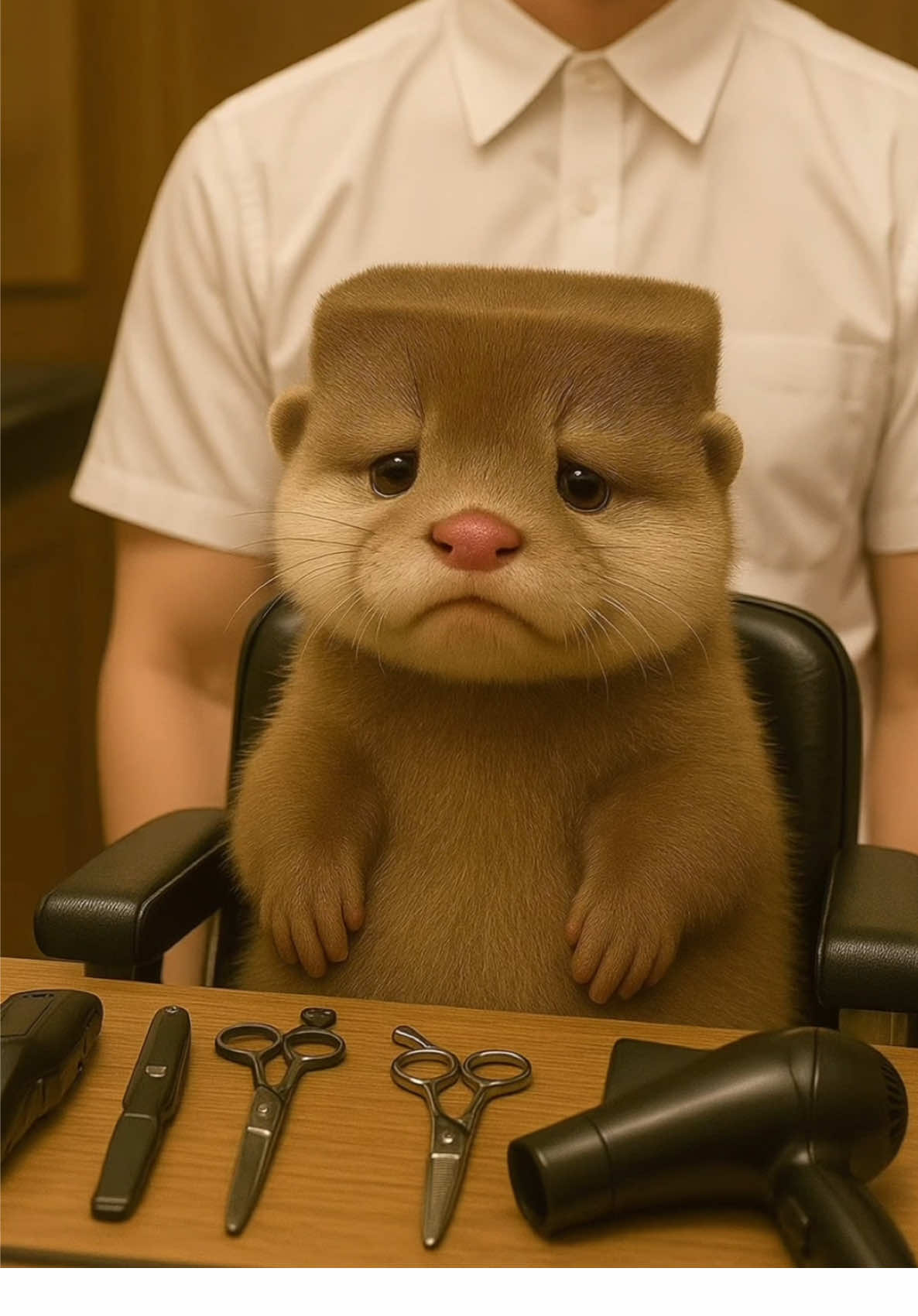Master~ How did you design it? She's a girl! 😭😭 #littleotter #otter #baby #cute #BabyOtter 