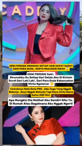 Setiap Hari Dapat Surat Lamaran dari Duda 😱 #DewiPerssik #GosipArtis #ViralHariIni #ReelsIndonesia #BeritaViral #ReelsLucu #ArtisIndonesia #FYP #FypIndonesia #Trending #Viral #SemuaOrang #InfoSelebritis #Tiktok #tiktokviral #foryou #foryoupage 