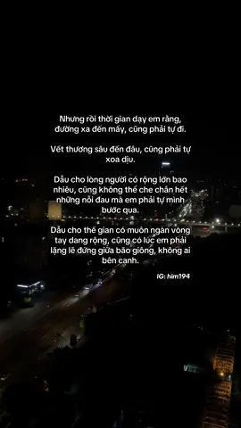 Chúng ta đều từng mong mỏi, khi trời mưa có người che dù, khi oan ức có ai vỗ về, khi yếu lòng có một bờ vai để tựa.  Nhưng sau cùng đều phải tự mình vượt qua ... #stt_buồn_tâm_trạng #xuhuong #him194 #fyp #hĩm #tamtrang 