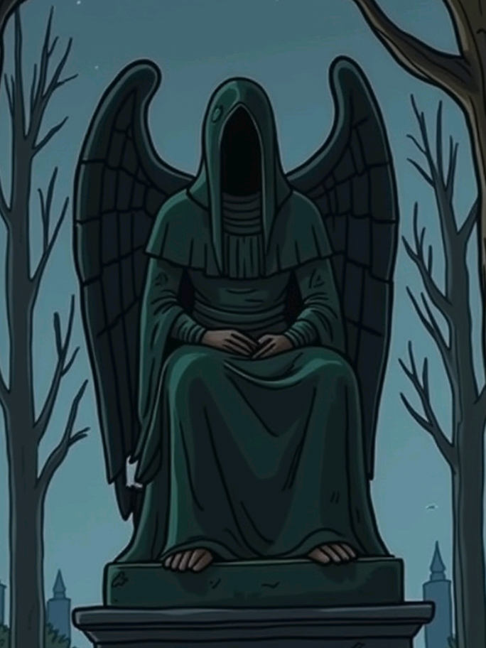 The cursed angel statue 👼🗽 #storytime #DidYouKnow #terror #animation #horrortok 