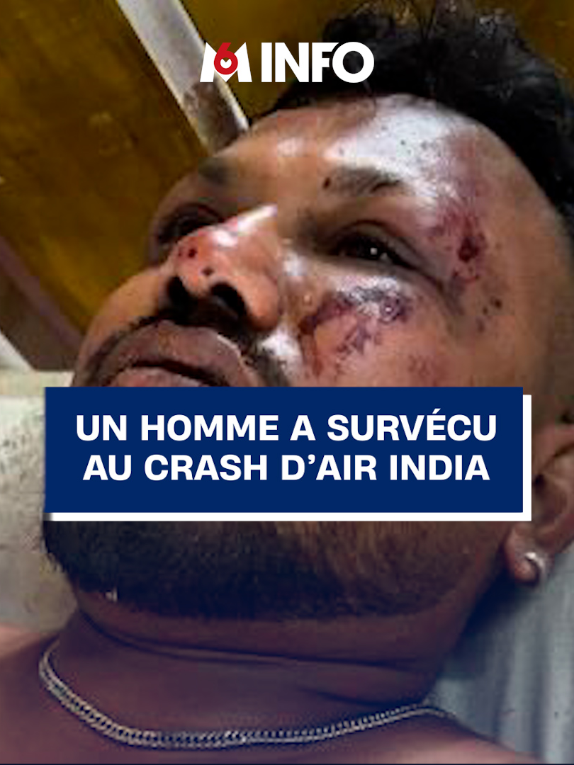 Cet homme a survécu au crash d'Air India selon plusieurs médias indiens. C'est un véritable miracle, mais il a été confirmé par les autorités. Vishwashkumar Ramesh, résident britannique venu voir sa famille, est pour le moment le seul survivant de la catastrophe aérienne. 🎙️ Emilien Corbier #SinformerSurTikTok #M6info #pourtoii #fyp
