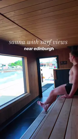 sauna & outdoor yoga 🍃 spear sauna at lost shore surf resort near edinburgh 🏄🏻‍♀️ such a cool place with so much to do 🥰 100% trying surfing next time and ofcourse another sauna sesh 🚙 40mins drive from glasgow 🤍 @spearsauna @Lost Shore Surf Resort  #visitscotland #spearsauna #lostshoresurfresort #scottishtiktok #scotlandtravel #Scotland #glasgow #traveltiktok #edinburghscotland #watersports #sauna