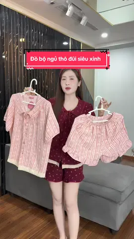 Bộ ngủ thô đũi mặc nhà cổ sen nhiều màu xinh lắm #bongunu #bongumacnha #bonguxinh #dobongu #anhlonglanh #anhlonglanhreview 